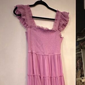 Flying Tomato Pink Ruffled Maxi Dress